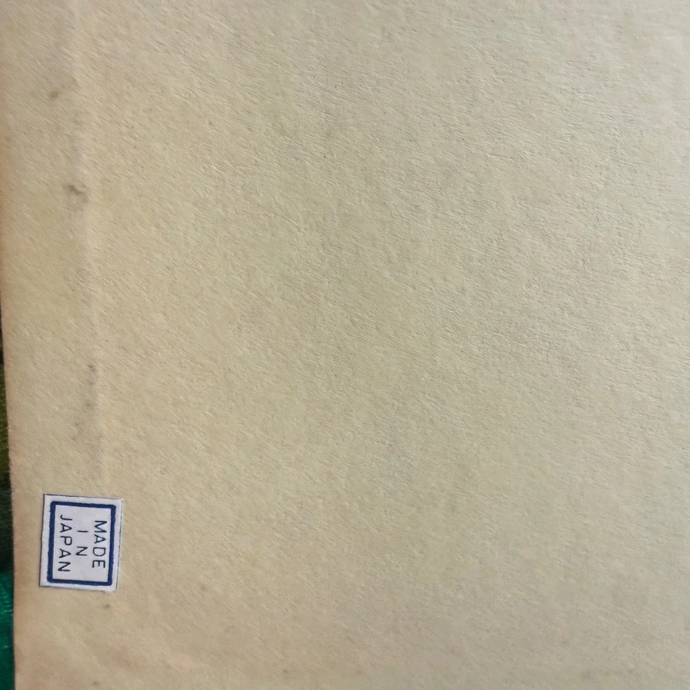 Vintage Floral Fabric Photo Album Green Yellow Blue Made in Japan Retro‎